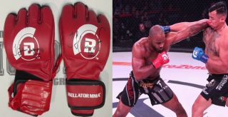 Tyrell Fortune Signed Bellator 193 Mma Fight Worn Gloves Bas Beckett 18