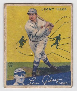 1934 Goudey 1 Jimmy Foxx