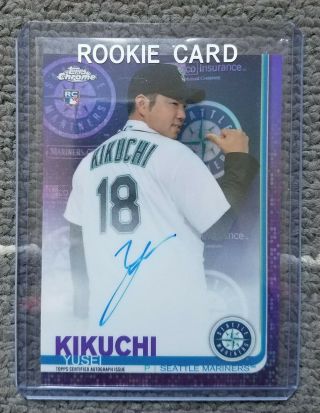Yusei Kikuchi Rc - 2019 Topps Chrome Ra - Yk Purple Refractor Autograph /299