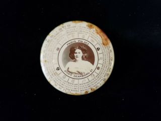1909 Chicago White Sox & Cubs Schedule Advertising Pocket Mirror