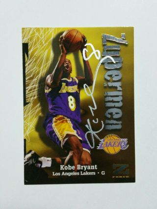 Kobe Bryant 2nd Yr Z - Force Zupermen Hand Signed Autograph Card W/coa