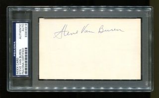 Steve Van Buren Signed Index Card 3x5 Autographed Eagles Lsu Psa/dna 83904919
