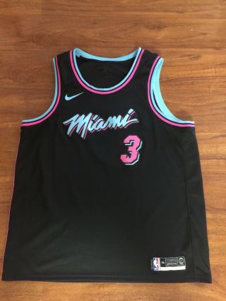 Nike Dwyane Wade Vice Nights Miami Heat City Jersey Xxl