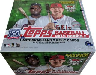 Topps 2019 Baseball Series 2 Factory Hobby Hta Jumbo Box,  2 Silver Packs