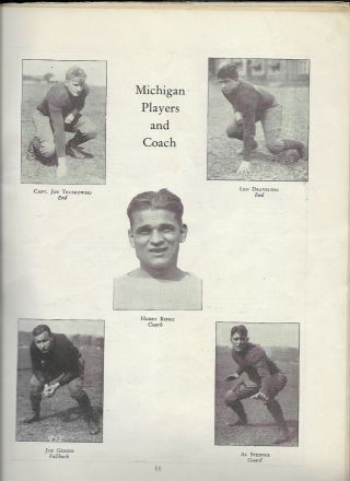 Oct.  12,  1929 University of Michigan vs.  Purdue Football Program 4