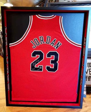 Uda Upperdeck Authenticated Michael Jordan Custom Framed Jersey Hof 2009 /123