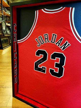 UDA Upperdeck Authenticated Michael Jordan Custom Framed Jersey HOF 2009 /123 3