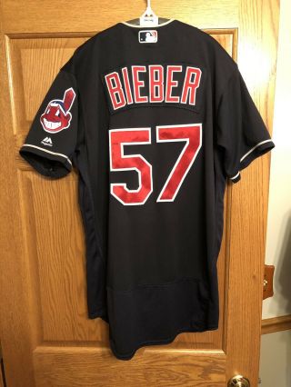 Shane Bieber Game Jersey,  Cleveland Indians,  Rookie Year,  Mlb Auth