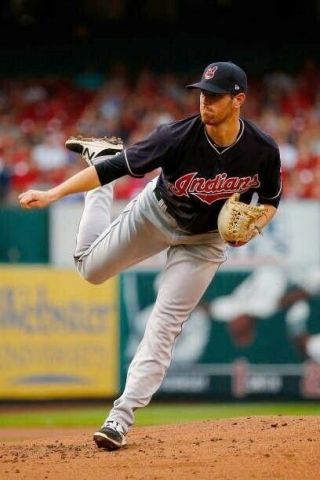 Shane Bieber Game Jersey,  Cleveland Indians,  Rookie Year,  MLB Auth 9