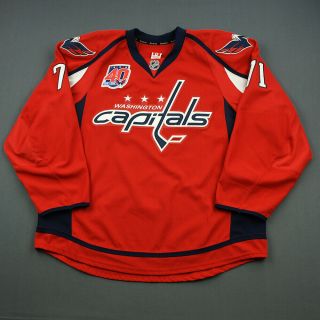 2014 - 15 Kevin Elgestal Washington Capitals Game Issued Hockey Jersey Meigray