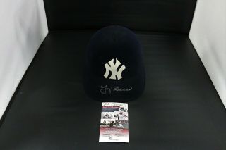 Yogi Berra Signed Autograph Ny Yankees F/s Felt Cooperstown Batting Helmet - Jsa