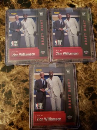 2019 - 20 Zion Williamson 3 Pack Panini Instant Draft Night Card
