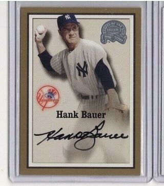 Hank Bauer 2000 Fleer Greats Of The Game Certified Autograph Auto Gotg Yankees