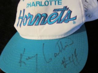 CHARLOTTE HORNETS Autograph SIGNED Hat CAP Kenny Gattison YUGO Mascot VINTAGE 90 5