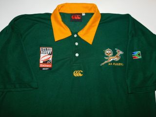 2007 Dubai 7s South Africa National Rugby Union Team Canterbury Jersey Shirt Xxl