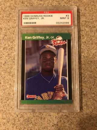 1989 Ken Griffey Jr.  Rookie 3 Baseball Card.  Psa 9