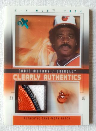 2004 Fleer E - X Clearly Authentics Eddie Murray Game - Worn Patch 02/06