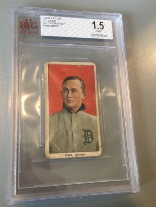 T206 Ty Cobb Red Portrait Bvg 1.  5 Color Legendary Card