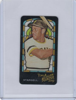 2019 Topps Allen And Ginter Willie Stargell Mini Stained Glass Pirates Ssp Hof