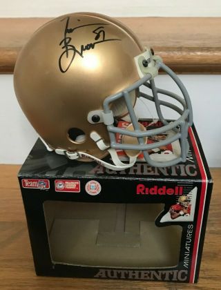 Tim Brown Signed Notre Dame Football Mini Helmet