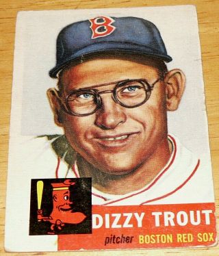1953 Topps Baseball Set,  169 Dizzy Trout,  Boston Red Sox