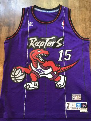 Vince Carter 15 Toronto Raptors Basketball Jersey - Hardwood Classics Edition
