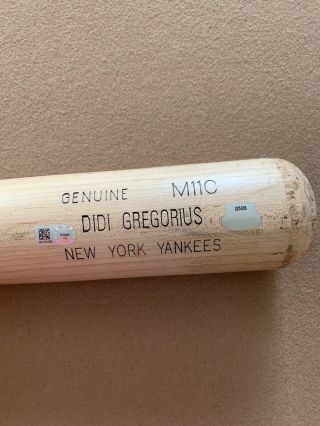 2015 Didi Gregorius Game Craked Louisville Slugger Bat York Yankees Mlb