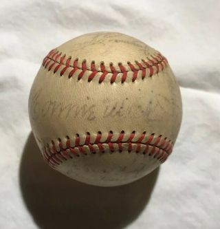 1949 Connie Mack Team Signed Baseball Hof Autograph Athletics Psa Authentic
