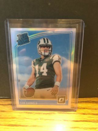 2018 Donruss Optic Sam Darnold Rated Rookie Rc Holo Prizm Card 151 Jets