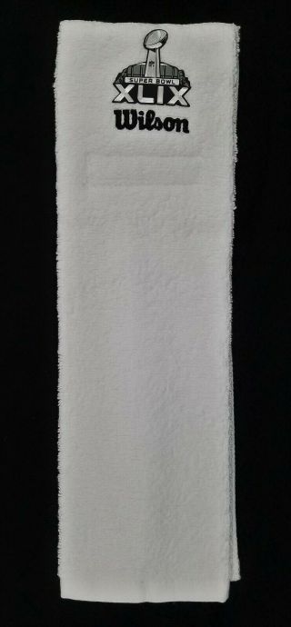 England Patriots Nfl Locker Room Player Issued Bowl Xlix Hand Towel