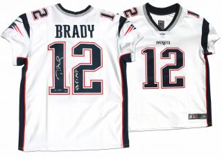 Tom Brady Autographed " Sb 51 Mvp " Patriots Authentic Jersey Steiner Le 6/12