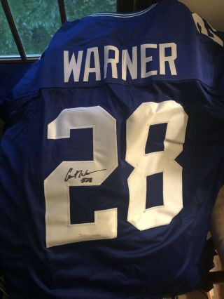 Seattle Seahawks Pro Bowl Rb Curt Warner Signed Custom Jersey Jsa Autograph