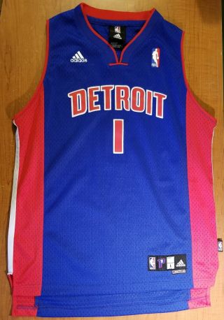 Vintage Chauncey Billups Detroit Pistons 1 Adidas Nba Jersey Adult L