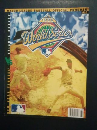 1996 World Series Official Program & Book Atlanta Braves Vs York Yankees Mlb