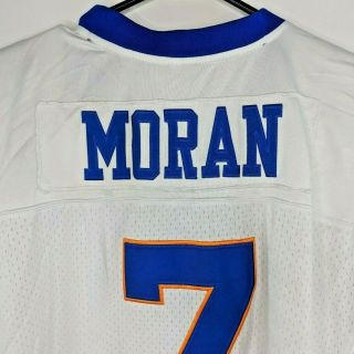 Blue Mountain State Football Jersey Alex Moran 7 Blue Orange Stitched Size L 3