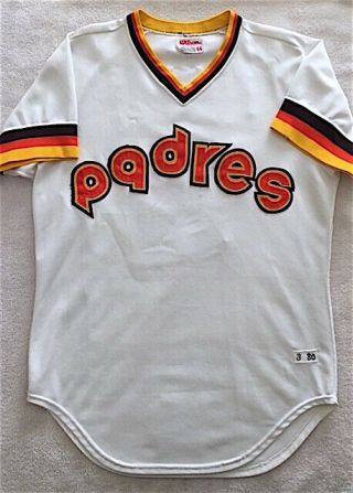 1980 Bill Fahey Game Worn Padres Home Jersey 3 Rangers Tigers Giants