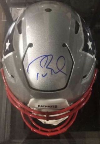 Tom Brady Autographed England Patriots Full Size Authentic Speed Flex Helmet 2