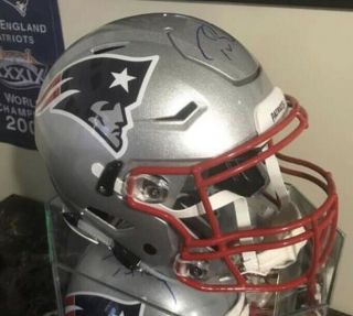 Tom Brady Autographed England Patriots Full Size Authentic Speed Flex Helmet 3