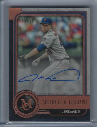 Jacob Degrom 2019 Topps Museum Archival Autograph Auto (38/50) York Ny Mets