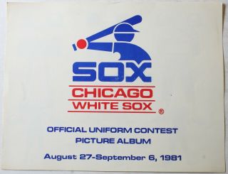 Rare 1981 Chicago White Sox Official Uniform Contest Picture Album Program