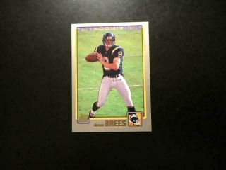 2001 Topps Rookie 328 Drew Brees Rc San Diego Chargers Saints Card 