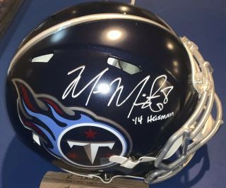 Marcus Mariota Autographed Tennessee Titans Speed Authentic F/s Helmet - Beckett