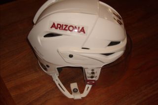 ARIZONA COYOTES Kevin Connauton game - worn Easton E400 helmet (2015 - 16 season) 4