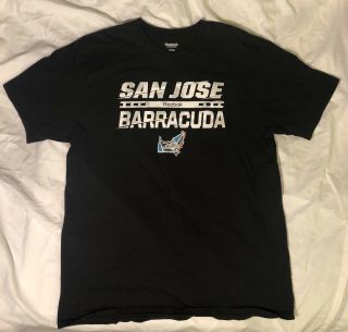 Reebok San Jose Barracuda Ahl Hockey Rare Black T - Shirt Mens Xl Crewneck Nhl $15