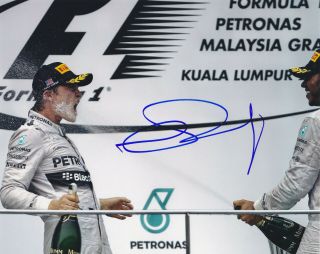 Nico Rosberg Signed Autographed F1 Racing Champ Mercedes 8x10 Photo Proof