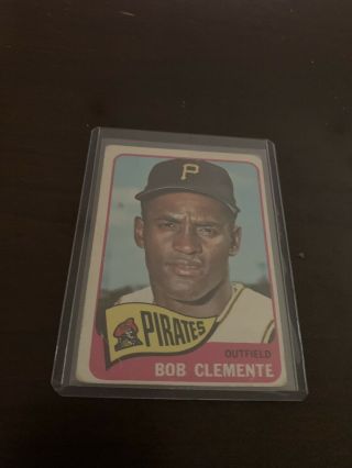 Roberto Clemente 1965 Topps Baseball Card 160 Low Grade Back Damage