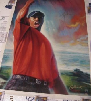 Tiger Woods Signed Autographed Uda Upper Deck Authenticated Lith Upper Deck