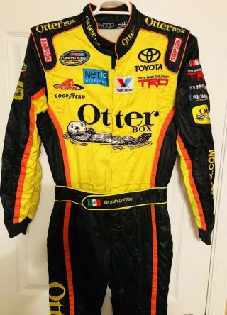 German Quiroga Nascar Driver Firesuit Sfi Nomex Red Horse Otterbox Racing Toyota