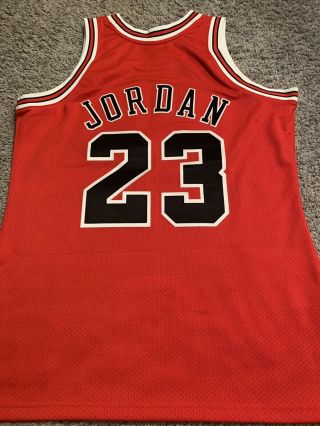 Authentic Michael Jordan Chicago Bulls Mitchell & Ness Jersey 44 Large Finals 6