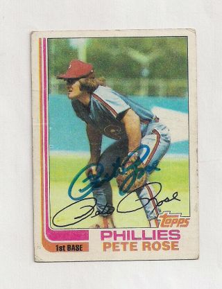 Autographed 1982 Topps 780 Pete Rose (philadelphia Phillies)